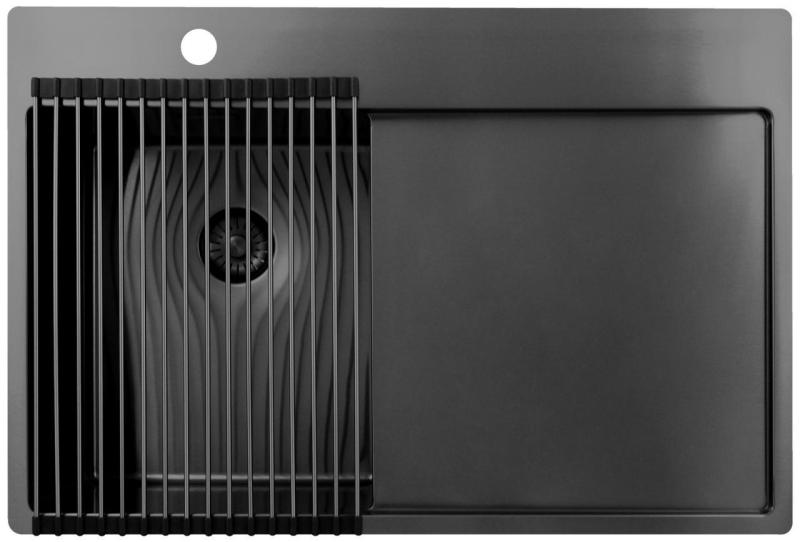 Pure.Sink Prestige tapete enrollable fregadero Gun Metal PPGRM40-61