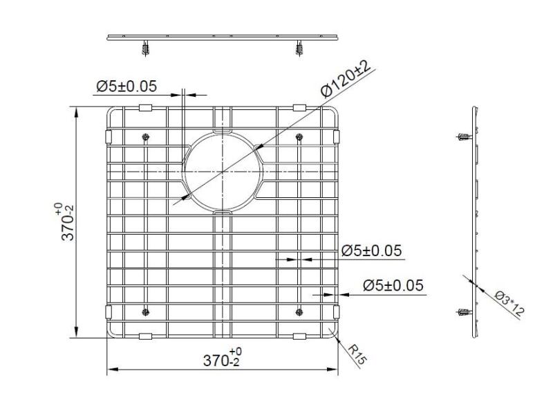 Pure.Sink Prestige estante inferior 40 Gun Metal PPGGD40-61