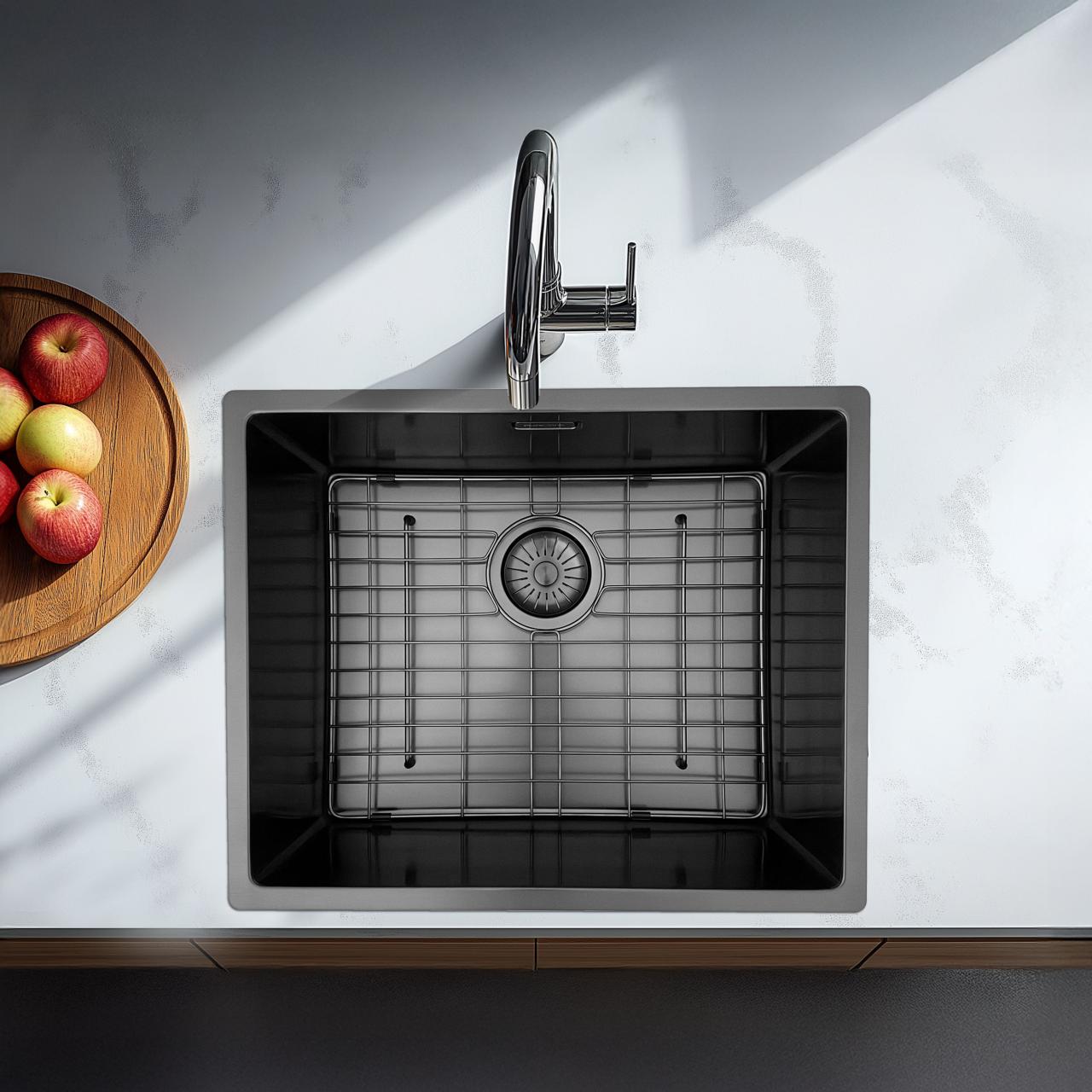 Pure.Sink Prestige estante de fondo 50 Gun Metal PPGGD50-61