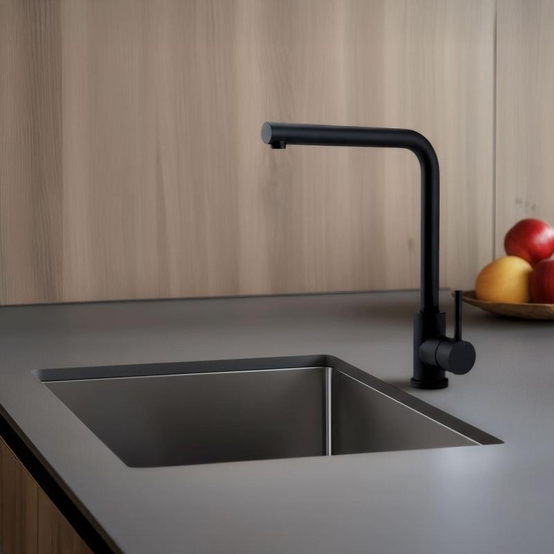 Grifo de cocina Pure.Sink Elite Steel Spark negro mate PS8040-10