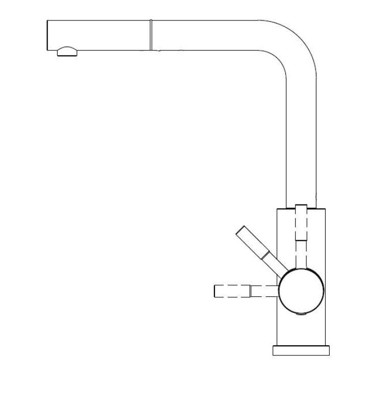 Grifo de cocina Pure.Sink Elite Steel Spark-S de acero inoxidable con caño extraíble PS8041-02