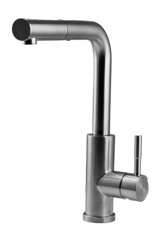 Grifo de cocina Pure.Sink Elite Steel Spark-S de acero inoxidable con caño extraíble PS8041-02