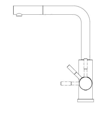 Pure.Sink Elite Steel Spark-S kitchen faucet PVD Gun Metal with pull-out spout PS8041-61