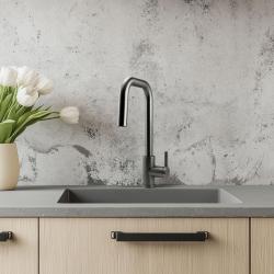 Grifo de cocina Pure.Sink Elite Steel Crystal-S PVD Gun metal con caño extraíble PS8050-61