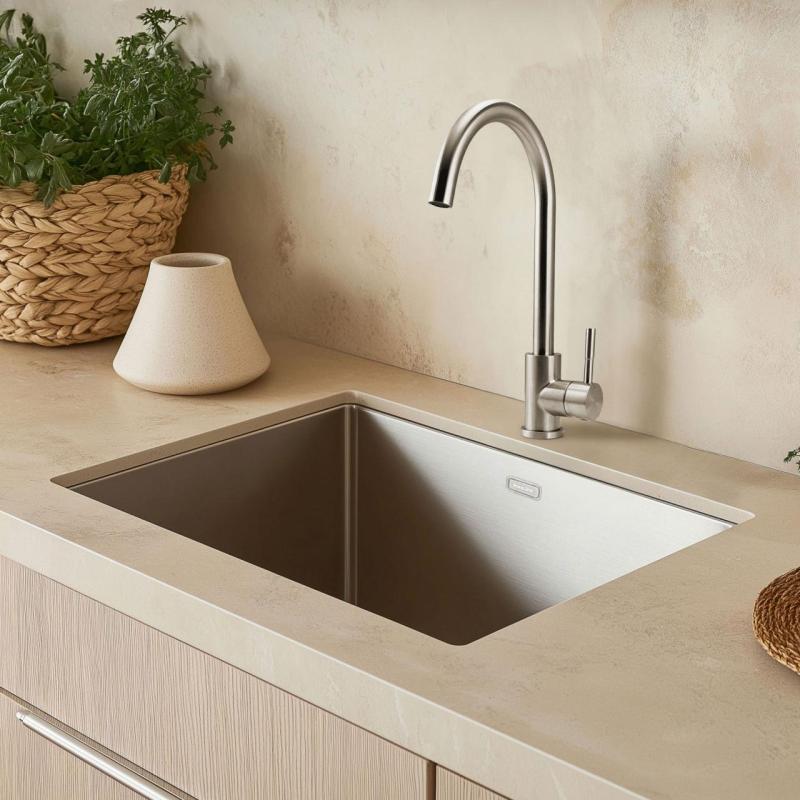 Grifo de cocina Pure.Sink Elite Steel Stream acero inoxidable PS8044-02