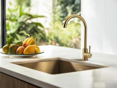 Pure.Sink Elite Steel Stream kitchen faucet PVD brushed gold PS8044-60