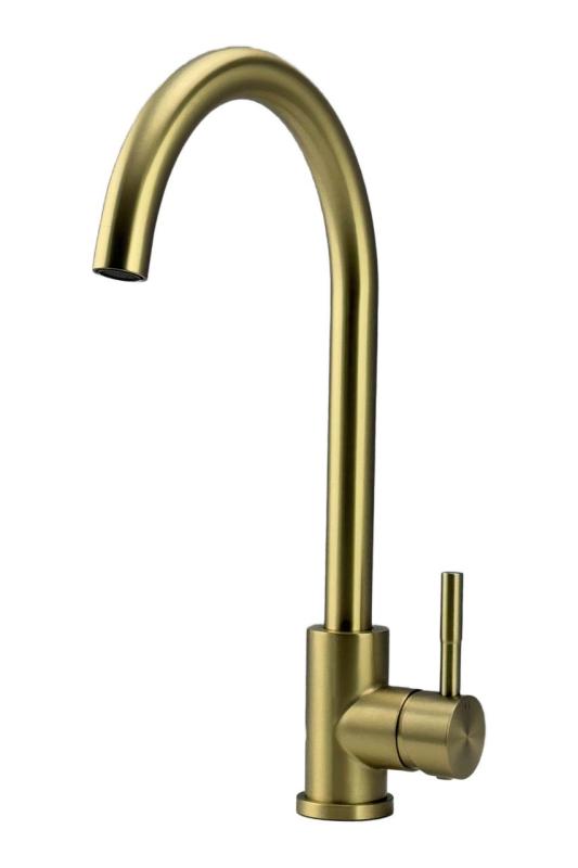Grifo de cocina Pure.Sink Elite Steel Stream PVD en oro cepillado PS8044-60.