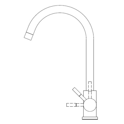 Pure.Sink Elite Steel Stream kitchen faucet PVD Gun metal PS8044-61