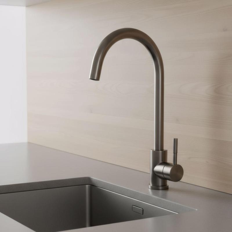 Grifo de cocina Pure.Sink Elite Steel Stream PVD Gun metal PS8044-61