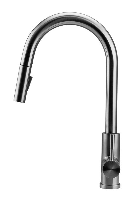 Grifo de cocina Pure.Sink Elite Steel Stream-S de acero inoxidable con caño extraíble PS8045-02