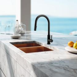 Grifo de cocina Pure.Sink Elite Steel Stream-S Negro Mate con caño extraíble PS8045-10