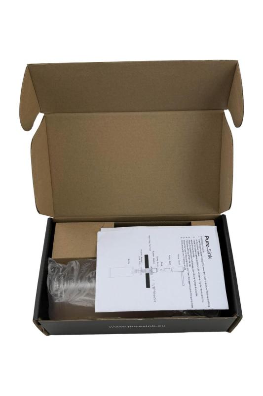 Dispensador de jabón empotrado Pure.Sink Elite Steel Shine, PVD oro cepillado, recargable desde arriba PS9010-60.