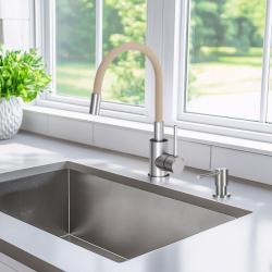 Quadri Bristol Grifo de Cocina de Acero Inoxidable con Caño Flexible Beige 1208967664