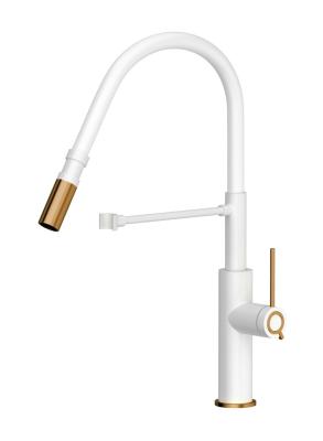 Quadri Retford Grifo de Cocina Blanco con Acabado en Cobre y Caño Flexible Blanco 1208967673