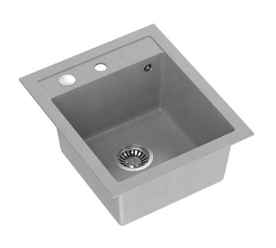 Quadri Londres Granito Gris Fregadero 43x50cm con Área para Grifo y Tapón de Acero Inoxidable - 1208967765