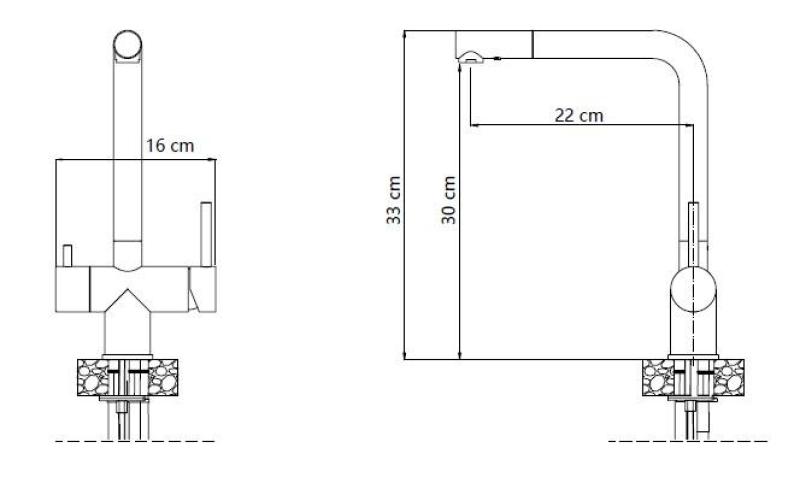 Quadri Ellesmere Grifo de Cocina Negro de 3 vías con una conexión adicional para agua filtrada 1208967780