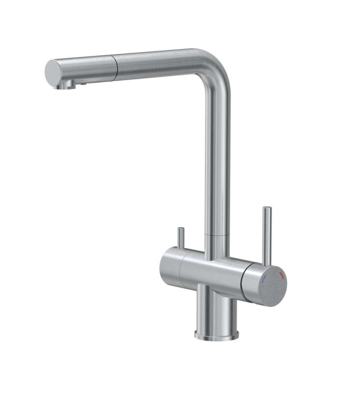 Quadri Ellesmere Grifo de Cocina de Acero Inoxidable de 3 Vías con Conexión Adicional para Agua Filtrada 1208967782