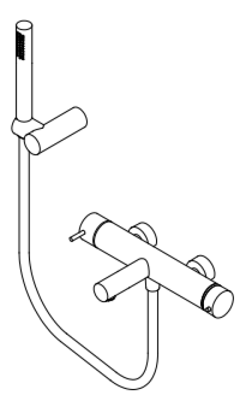 Waterevolution Flow grifo termostático de ducha de dos vías con ducha de mano cromo T130TN01