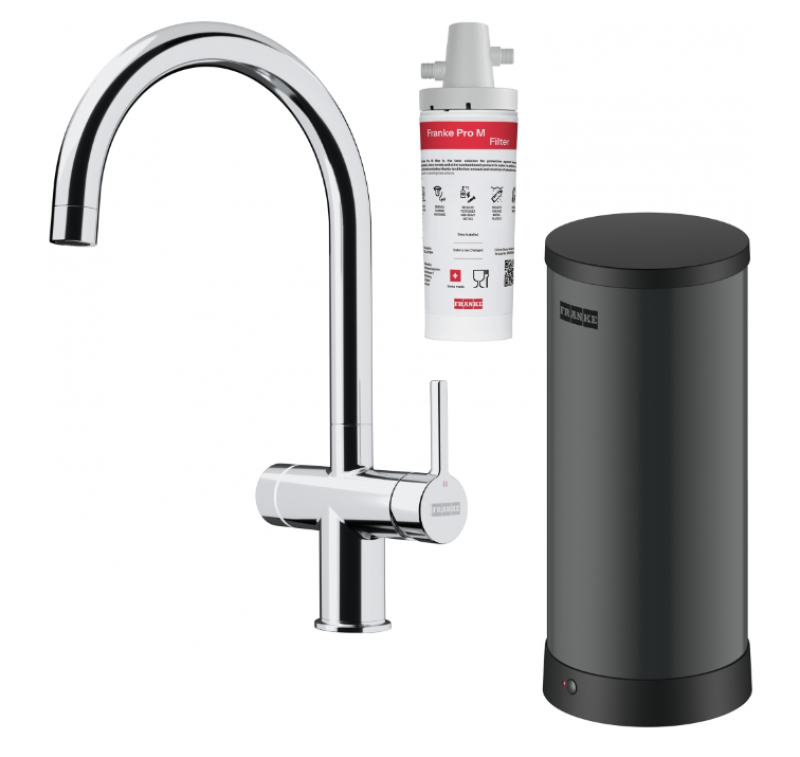 Hub de agua Franke Maris con caldera de 7 litros 3 en 1 con grifo de agua hirviendo electrónico táctil en cromo con conjunto mezclador de hub de agua 1208967852.