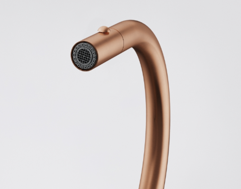 Franke Mythos Masterpiece Grifo de Cocina Cobre con Caño en J y Ducha Extraíble - 115.0711.557