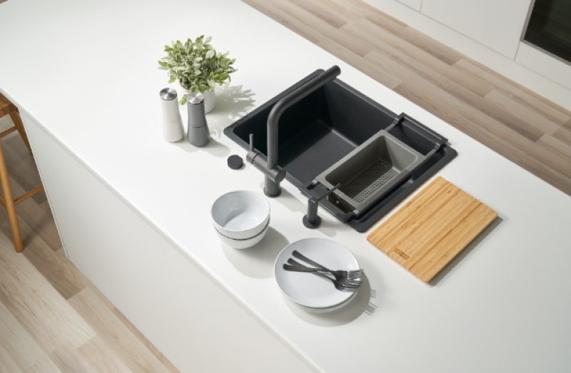 Franke Accesorio Universal All-In Set 1 - Tabla de cortar, Bandeja de plástico y Puente telescópico 112.0655.481