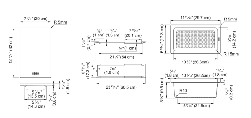 Franke Accesorio Universal All-In Set 1 - Tabla de cortar, Bandeja de plástico y Puente telescópico 112.0655.481