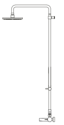 Waterevolution Flow grifo de ducha de tres vías con ducha de mano y cabezal de ducha cromado T131N01