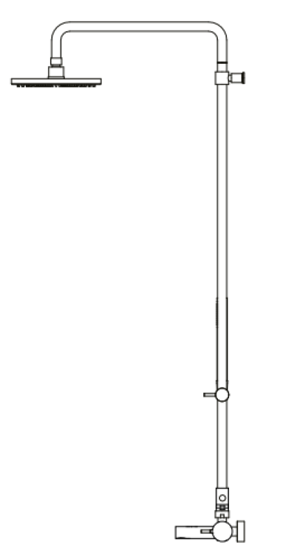 Waterevolution Flow mezclador de ducha de tres vías con ducha principal y ducha de mano redonda de acero inoxidable T131NRIE