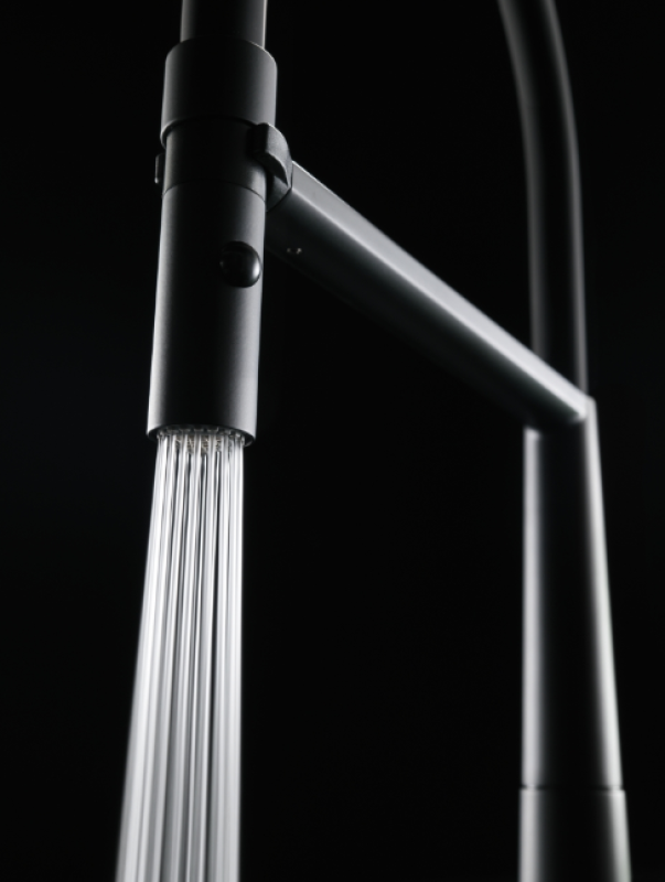 Franke Icon Monomando para Fregadero con Ducha Extraíble Flexible, Negro 115.0690.598