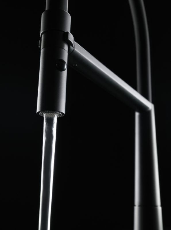 Franke Icon Monomando para Fregadero con Ducha Extraíble Flexible, Negro 115.0690.598