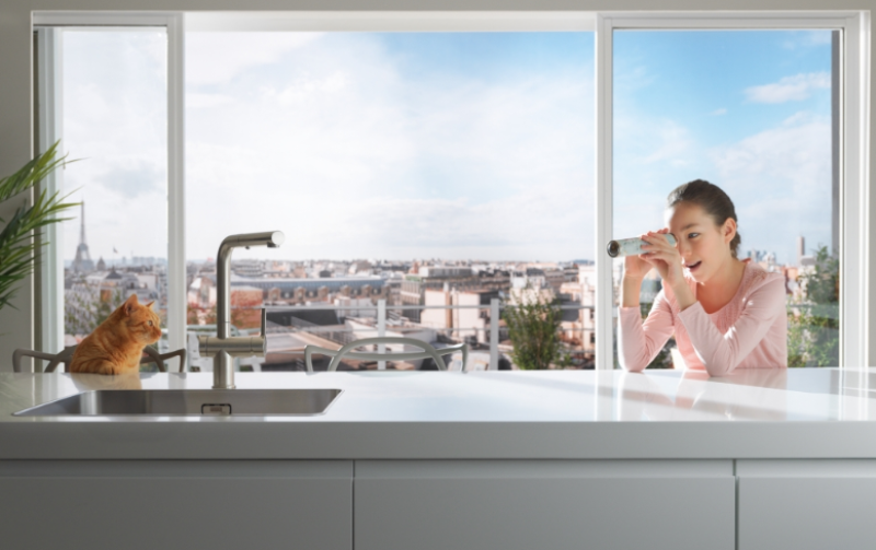 Franke Active Twist Monomando Acabado en Acero Inoxidable con Caño Extraíble y Control de Desagüe Integrado 115.0653.505