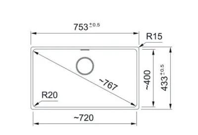Franke Maris MRG 210-72 Fragranite Slate Grey Sink Dark Grey Flush-mount 135.0714.632