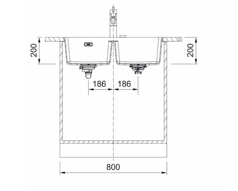 Franke Maris MRG 220-35-35 Fragranite Pizarra Gris Doble Fregadero gris oscuro Instalación al ras 135.0714.633
