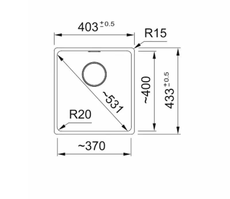 Franke Maris MRG 110-37 Fragranite Slate Grey Lavabo - Subestructura, Gris oscuro 125.0714.602