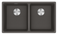 Franke Maris MRG 120-35-35 Fragranite Fregadero Doble - Slate Grey, Gris oscuro, Bajo encimera 125.0714.606