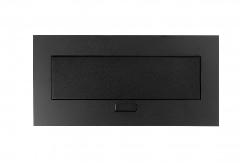 Enchufe para muebles 2x enchufe schuko, USB A+C, sin cable, negro