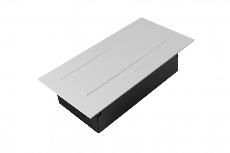 Enchufe de muebles 2x enchufe con toma de tierra, USB A+C, cable de alimentación con enchufe, blanco