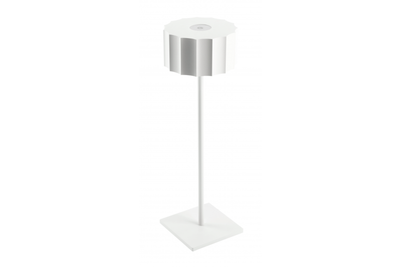 'Lámpara de mesa LED AZELIA, 2,5W, 200lm, DC 5V, 1A, 4000 K, batería 4000 mAh, regulable, blanco'
