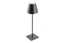 'Lámpara de mesa LED FIZZI, 2,5W, 200lm, DC 5V, 1A, 4000 K, batería 4000 mAh, regulable, negra'