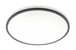 Lámpara de techo TULA LED, Ø350mm, 4000K, 24W, 1680lm, AC180-250V, 50/60 Hz, PF>0,5, IP44, negro, 3y
