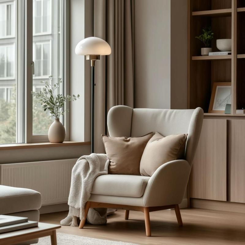 Lámpara de pie LAMIA, 9362, máx.250V, 50/60Hz, 1*E27, máx.40W, IP20, dia.30, 6 cm, negro/oro