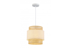 Luminaria de techo ABRA, 6168, AC220-240V, 50/60Hz, 1*E27, max.40W, IP20, promedio 40 cm, crema