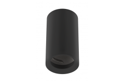 Luminaria de techo TIPO, aluminio, 65x115, IP20, max 50W, redonda negra