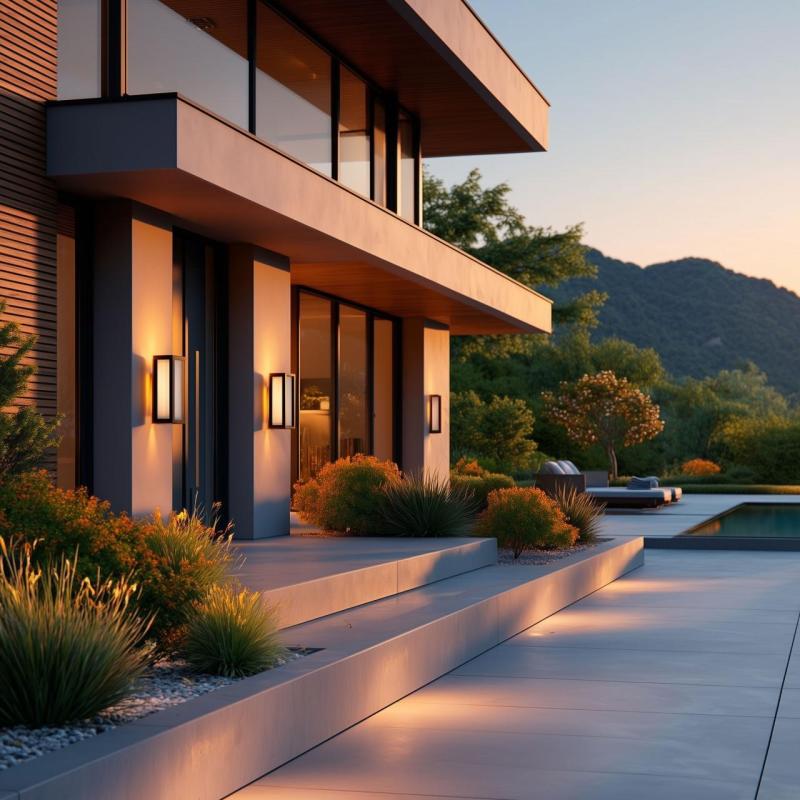 Luminaria de fachada VASTI, E27, MAX. 12W, IP54, AC220-240V, 50/60Hz, negro