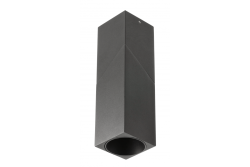 Luminaria de techo VIRGO, máx. 250V, 50/60Hz, 57x57x152mm, IP20, máx. 20W, Cuadrado, Negro