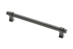 Manija de muebles GTV IMPERIAL, C=192 mm, L=226 mm, ZnAl, negro mate