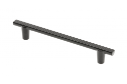 Manija de muebles GTV RAY, C=128 mm, L=168 mm, ZnAl, negro mate