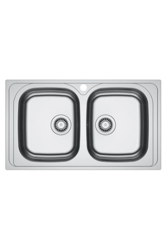 Franke Spark SKX 620-86 Doble Fregadero de Acero Inoxidable con Agujero para Grifo 86x50cm 101.0714.440
