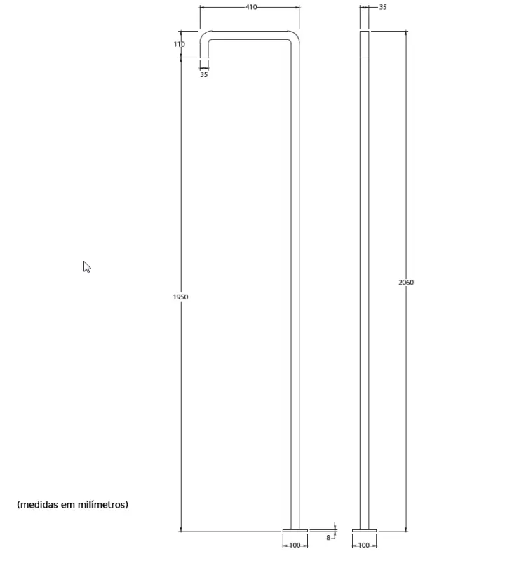 Revolución del Agua Flow ducha de piscina columna de ducha solo agua fría cobre cepillado T145CPE