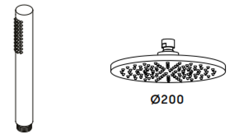Waterevolution Flow termostática mezcladora de ducha de tres vías con ducha de mano y cabezal de ducha de cobre T131TNCPE